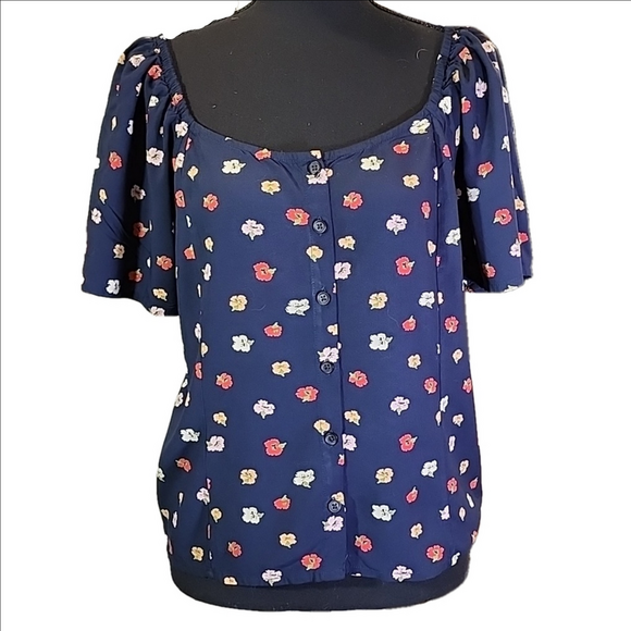 MADEWELL FLORAL DESIGNER TOP - Picture 1 of 3